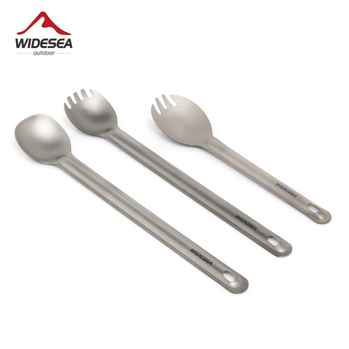 Camping titanium spork - titanium, spoon