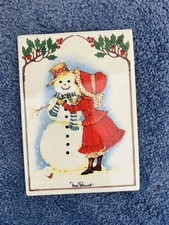 Vintage Villeroy & Boch, Vilbo Card Creation, Miss Petticoat, Porcelain Postcard