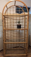 Vintage Bamboo Glass Shelving