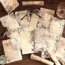 Vintage Flower Papers x 5