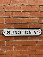 ISLINGTON N1 London Vintage Style Road Street Sign SOLID METAL