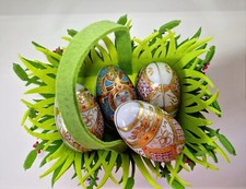 LARGE EASTER EGG TIN BOX EGG Hunt Party Ornament Storage Gift