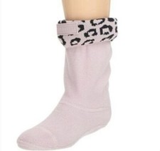 HUNTER Kids Jacquard Boot Socks Haze Lavender Leopard ( M / US 11-13 )