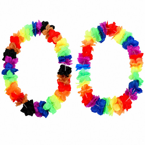Rainbow hawaiian lei - rainbow,