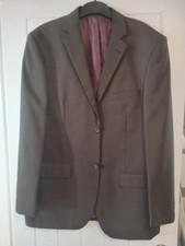 Angelo Litrico Men’s 2 piece Brown pinstripe suit blazer 40R & trousers Size 34R