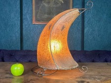 A GOOD LARGE VINTAGE MOROCCAN KASHMIRI HENNA DECORATED PARCHMENT TABLE LAMP