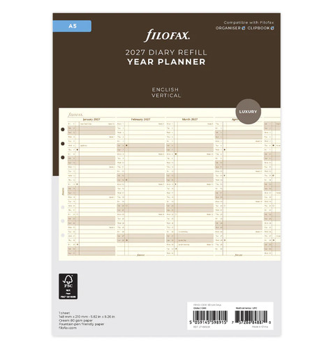 Filofax refill 2027 diary - filofax,