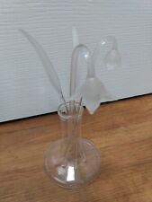 Handmade Glass Snowdrops And Leaves In Vase