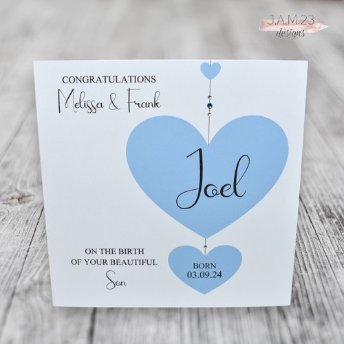 Personalised new baby card - personalised,