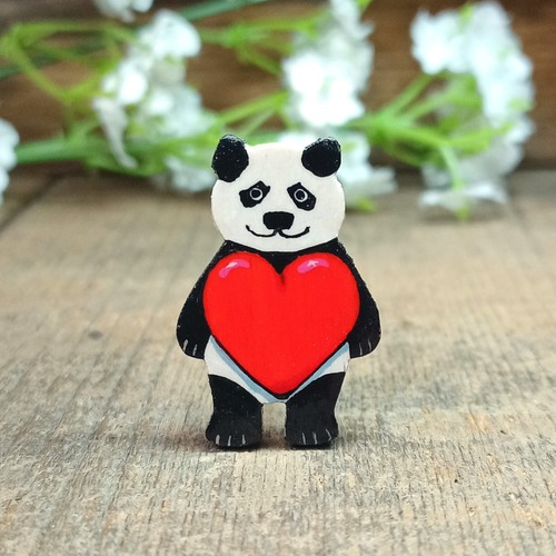 Panda brooch gift handmade - gift, i