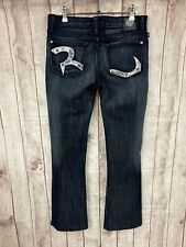 Rock & Republic Kasandra Boot Cut Jeans Silver R W28 W30 L31 28 /30x31 Dark Blue