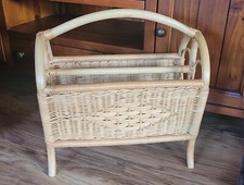 Bamboo Wicker Cane Magazine Rack Holder-682
