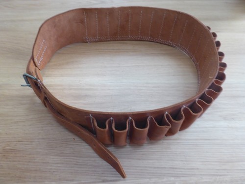 Vintage brown shotgun belt - , 24