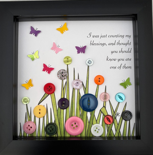 Handmade button flower picture - handmade,