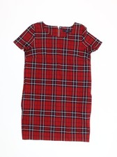 Next Women's Red Plaid Shift