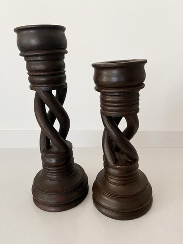 Vintage dark brown wooden - vintage,