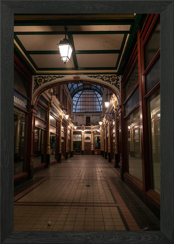 Empty shops framed wall - shops, art