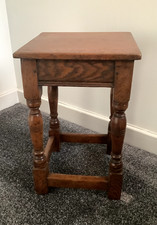 Antique solid oak joint stool
