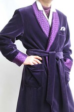 Velvet Quilted Robe Men
