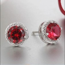 Genuine Gemstone Stud Earrings