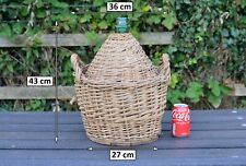 old vintage  Carboy Demijohn Bottle With Wicker Basket