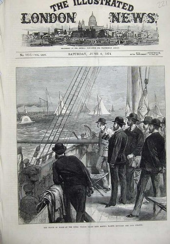 Old antique print 1874 prince - old,