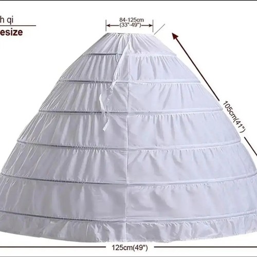 White hoop crinoline - white,