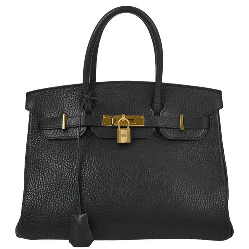 Hermes black fjord birkin - black,