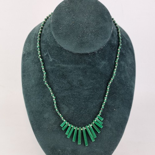 Vintage malachite bead - malachite,