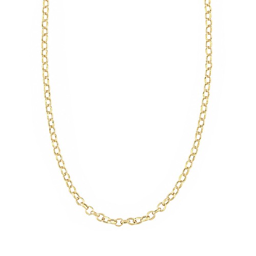 9ct yellow gold rolo chain - gold,
