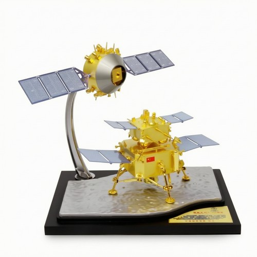 Spacecraft model with stand - model,