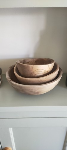 Wooden bowls - bowls, 3x