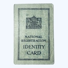 1943 BRITISH ID OLD NATIONAL REGISTRATION IDENTITY CARD POST WW2 UNITED KINGDOM