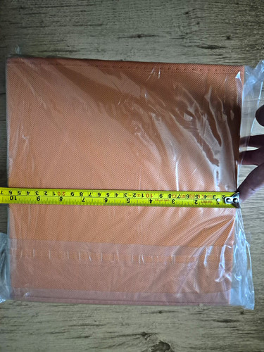 Orange fabric storage cube - fabric,