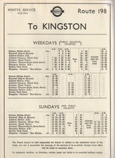 ROUTE 198 LONDON TRANSPORT