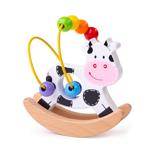 Bigjigs toys rocking cow bead - toys,