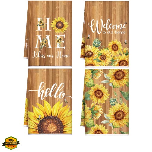 Pcs sunflower kitchen - pcs, towels
