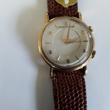 JAEGER LECOULTRE 9K GOLD MEMOVOX ALARM 1950s VINTAGE