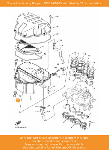 Yamaha collar 90387 06205 oem - collar,, 90387-06205