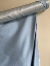 6 Metres Blue Faux Silk Fabric  Cut Off Roll Curtains Clothes 120cm Wide