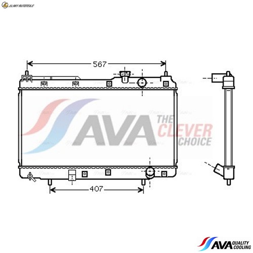 Radiator engine cooling - engine, hd2175