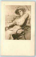 Postcard Gibson - Lady sitting