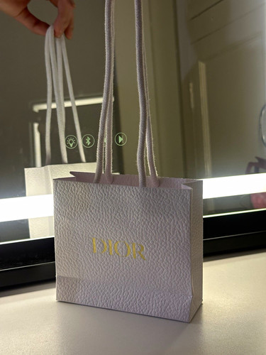 Dior white textured paper gift - white,