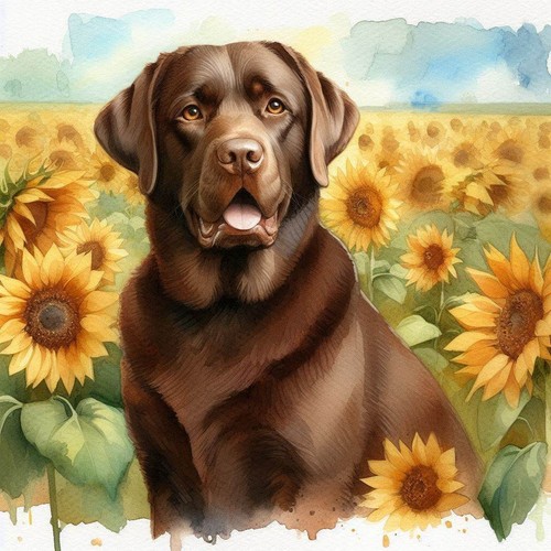 Chocolate labrador cross - chocolate,