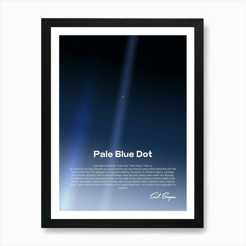 Pale blue dot poster - blue, nasa