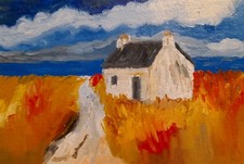 Scotland farm sheep - , oil
