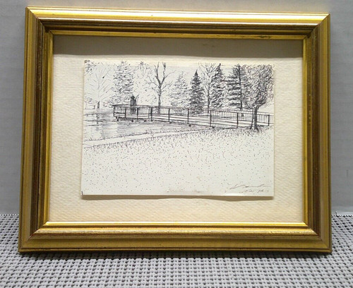 Wood framed artist sketch - artist,