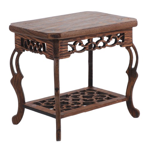 Wooden bonsai display stand - wooden,