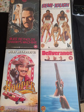 V.H.S. VIDEO SET, BURT REYNOLDS, SHARKEYS MACHINE, SEMI TOUGH,HOOPER DELIVERENCE
