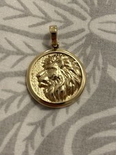 14ct Solid Gold Lion Pendant